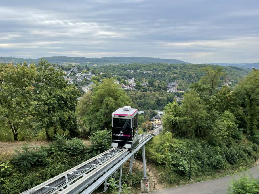Koblenz 05 Strecke 900x675 - Festungsaufzug Ehrenbreitstein, Koblenz, DE
